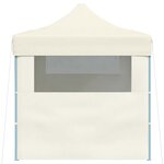 vidaXL Tente de réception pliable avec 3 parois 3x4 m Acier Crème