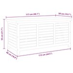 vidaXL Boîte de rangement de jardin 117x50x55 cm Eucalyptus solide