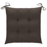 vidaXL Chaises pliables de jardin avec coussins lot de 8 Teck solide