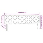 Tête de lit LED vidaXL avec design en blocs de diamant en gris clair  200 cm en tissu