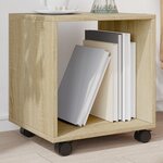 vidaXL Armoire à roulettes chêne sonoma 37x33x42 5cm bois d’ingénierie