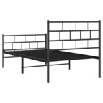 vidaXL Cadre de lit métal sans matelas avec pied de lit noir 90x200 cm