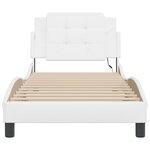 vidaXL Cadre de lit avec LED sans matelas Zadar blanc 90x190 cm
