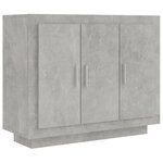 vidaXL Buffet Gris béton 92x35x75 cm Bois d'ingénierie