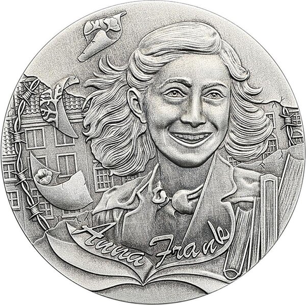 Pièce de monnaie en Argent 2 Dollars g 31.1 (1 oz) Millésime 2025 ANNE FRANK