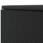 vidaXL Salon de jardin 6 Pièces avec coussins Noir Résine tressée