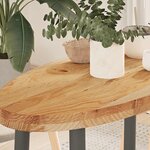 vidaXL Dessus de table 80x40x4 cm bois de chêne massif ovale