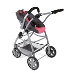 Bayer Chic 2000 637-41 - Poussette pour poupées 3 en 1 EMOTION - anthracite-rose