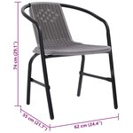 vidaXL Ensemble à manger de jardin et coussins 7 Pièces beige poly rotin