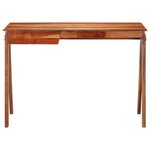 Bureau table poste de travail meuble d'ordinateur informatique étude avec tiroir 110 x 50 x 77 cm bois d'acacia massif brun 02_0023444