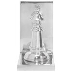 vidaXL Serre-livres 2 Pièces Argent 11 x 12 x 19.5 cm Aluminium