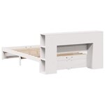 vidaXL Lit bibliothèque sans matelas blanc 160x200 cm bois pin massif