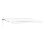 vidaXL Auvent rétractable électrique Blanc 5 x 3 m