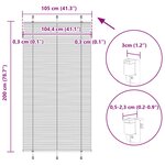 vidaXL Store plissé noir 105x200 cm largeur du tissu 104 4cm polyester