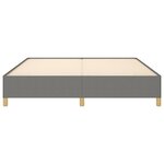 vidaXL Cadre de lit sans matelas gris foncé 160x200 cm tissu