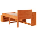 vidaXL Cadre de lit sans matelas cire marron 75x190 cm bois pin massif