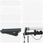 Store Rétractable Automatique avec LED Blanc 500x300 cm