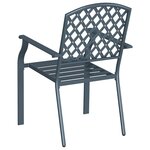 vidaXL Chaise 2 Pièces Anthracite 56 x 65 x 89cm Acier