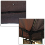 Toile de rechange pour pavillon tonnelle tente 3 x 3 m polyester haute densité 180 g/m² chocolat