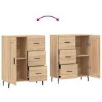 vidaXL Buffet chêne sonoma 69 5x34x90 cm bois d'ingénierie