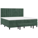 vidaXL Sommier à lattes de lit et matelas Vert foncé 200x200cm Velours
