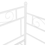 vidaXL Cadre de canapé-lit extensible blanc métal 90x200 cm