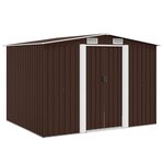 vidaXL Abri de stockage pour jardin Marron 257x205x178 cm Acier