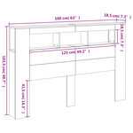 vidaXL Tête de lit à LED sonoma gris 160x18 5x103 5 cm bois ingénierie