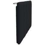 vidaXL Coussin de tête de lit noir 80 cm tissu