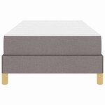 vidaXL Lit à ressorts Taupe  marron 90 x 190 cm Tissu  Bois Engineered