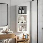 vidaXL Armoire murale de salle de bain Blanc 20 x 10 x 50 cm