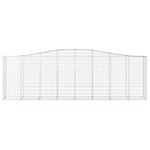 vidaXL Paniers à gabions arqués 9 Pièces 400x50x120/140 cm Fer galvanisé