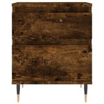 vidaXL Table de chevet chêne fumé 40x35x50 cm bois d’ingénierie