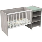 Lit bébé combiné - 120 x 60 cm - Evolutif en 90 x 190 cm