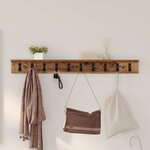 vidaXL Porte-manteau mural Bois ancien 100 x 10.5 x 10.5 cm