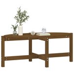 vidaXL Table basse Marron miel 118x63x45 cm Bois massif de pin