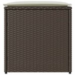 vidaXL Boîte à coussins avec stockage Marron 50 x 50 x 50 cm polyrotin