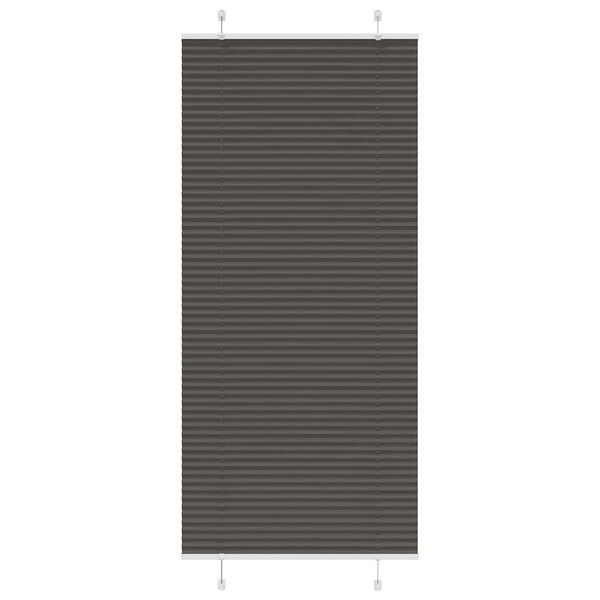 vidaXL Store plissé noir 90x200 cm largeur du tissu 89 4 cm polyester