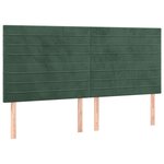 vidaXL Cadre de lit avec tête de lit Vert foncé 160x200 cm Velours