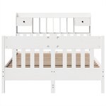 vidaXL Cadre de lit sans matelas blanc 140x200 cm bois de pin massif