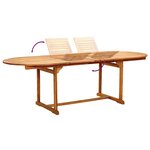 vidaXL Ensemble à Manger de jardin 7Pièces bois d'acacia solide textilène