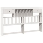 vidaXL Lit bibliothèque sans matelas blanc 180x200 cm bois pin massif