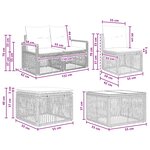 vidaXL Ensemble de canapé de jardin 8 Pièces Beige polyrotin