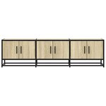 vidaXL Meuble TV chêne sonoma 150x35x41 cm bois d'ingénierie et métal