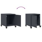 vidaXL Table de chevet anthracite 36x39x43 5 cm acier