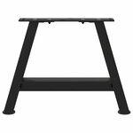 vidaXL Pieds de table basse en forme de A  2 pièces  noir  40 x (30-31) cm  acier