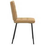 vidaXL Chaises à manger lot de 2 Marron Velours
