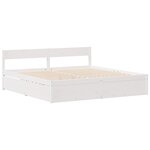 vidaXL Cadre de lit sans matelas blanc 160x200 cm bois de pin massif
