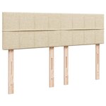 vidaXL Sommier à lattes de lit avec matelas Crème 160x200 cm Tissu