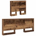 vidaXL Tête de lit de rangement Bois ancien 90 cm Bois d'ingénierie